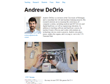 Tablet Screenshot of andrewdeorio.com